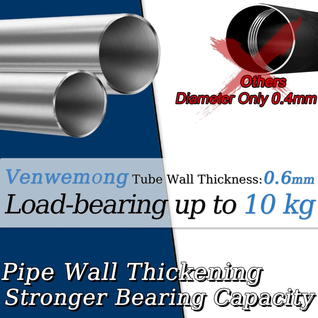 Vorhangstange Ausziehbar Gardinenstange 3m Curtain Rod aus Edelstahl Verstellbare Gardinen Stangen S