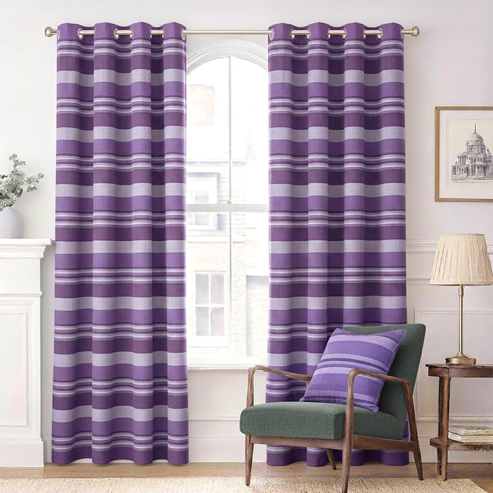 Homescapes handgewobener Vorhang Morocco lila 2er Set Ösenvorhang 140 x 140 cm (Breite x Länge) Deko