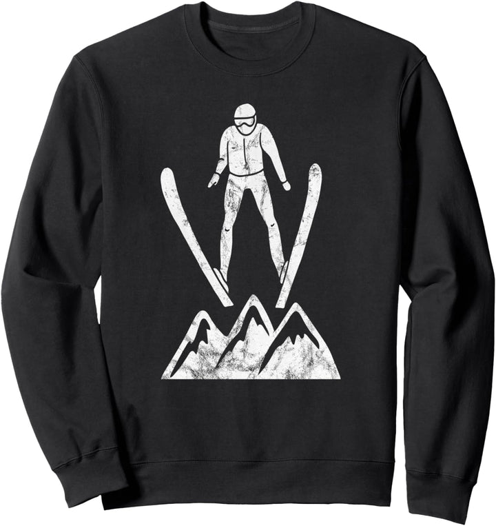 Skispringer Skifahren Skispringen Sprungschanze Berge Outfit Sweatshirt
