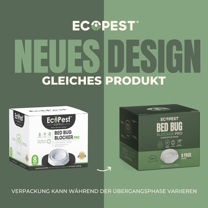 ECOPEST Bettwanzen Detektor – 12er Pack | Bettwanzenfalle Bed Bug Blocker (Pro) | Bettwanzen Test (W
