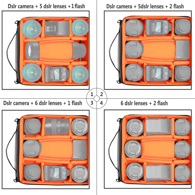 Neewer® Wasserdicht Stossfest Flexible Partition Kamera Gepolsterte Tasche SLR DSLR einfügen Schutz