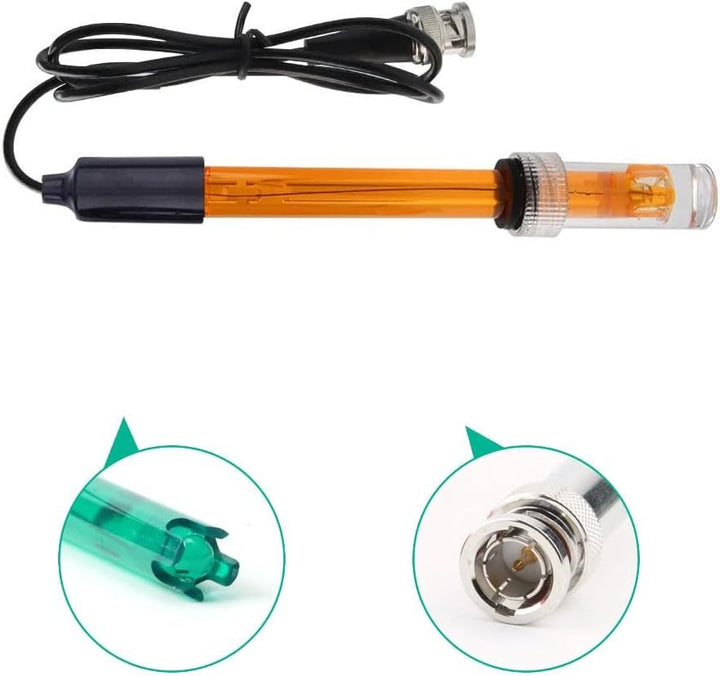 Lecreatekit pH/ORP Ersatzsonde mit BNC-Stecker, 0-14 pH-Bereich, 300 cm Kabel, ABS-Körper, für Labor
