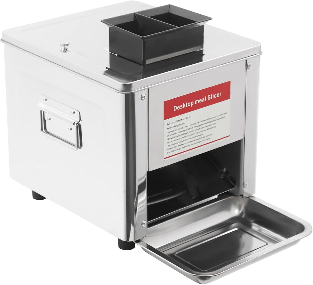 Kommerzieller Fleischschneider, elektrischer Fleischschneider 850 W, Aufschnittmaschine aus Edelstah