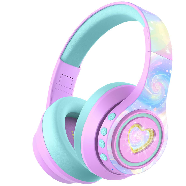iClever Noise Cancelling Bluetooth Kopfhörer Kinder, LED-Beleuchtung, Bluetooth 6.0, Type-C-Schnella