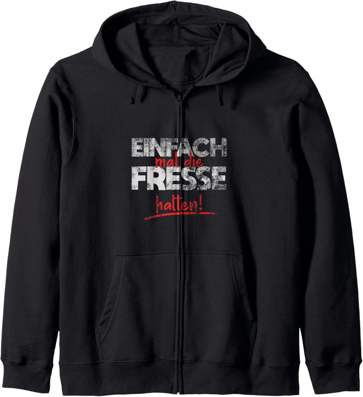 Einfach Mal Die Fresse Halten Misanthrop Menschenhass Kapuzenjacke