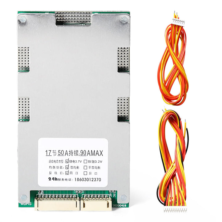 DEWIN Lithium Batterie Schutzplatine, BMS 17S 60V 45A Li-Ionen Lithium Batterieschutzplatine mit Bal