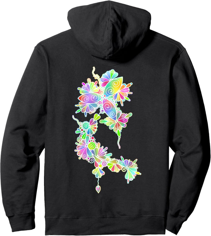 Sketching Art - Fantasy Flowers 4 - Fan Fun Pullover Hoodie