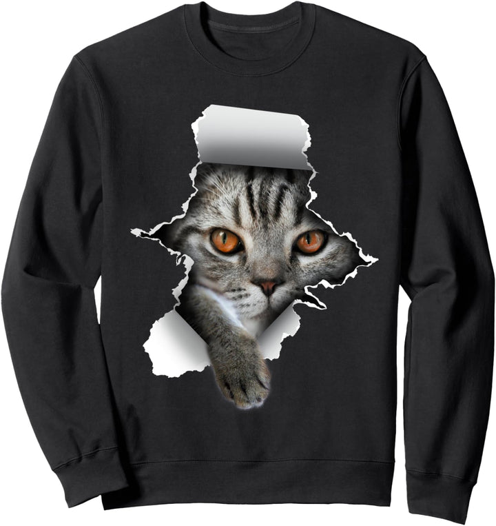 Katze Pfote Katzenliebe niedliches Kätzchen Sweatshirt