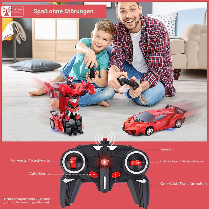Thedttoy Ferngesteuertes Auto für Mädchen, Transformator Auto Roboter Spielzeug für Kinder ab 4 6 8