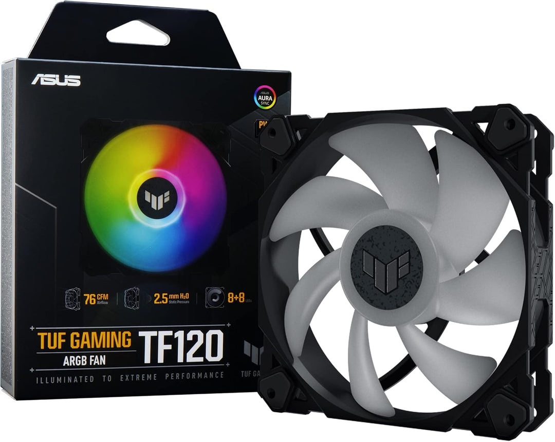 ASUS TUF Gaming LC II 360 ARGB All-in-One-Flüssig-CPU-Kühler & TUF Gaming TF120 ARGB-Gehäuselüfter -