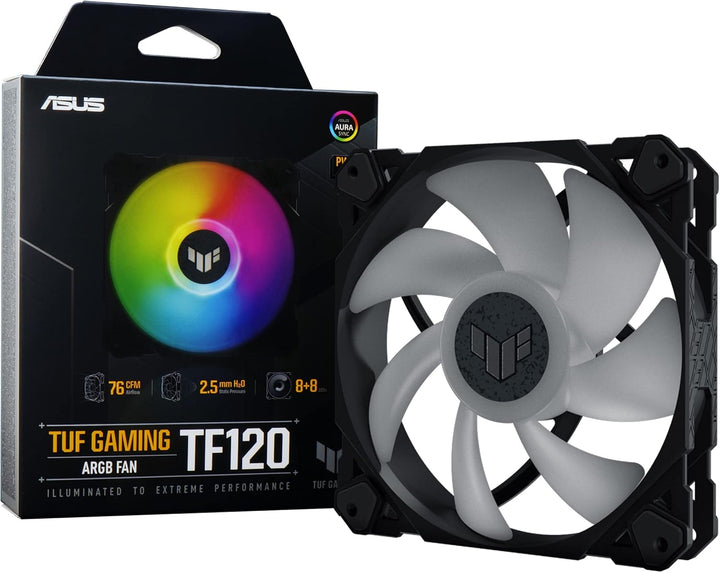 ASUS TUF Gaming LC II 360 ARGB All-in-One-Flüssig-CPU-Kühler & TUF Gaming TF120 ARGB-Gehäuselüfter -