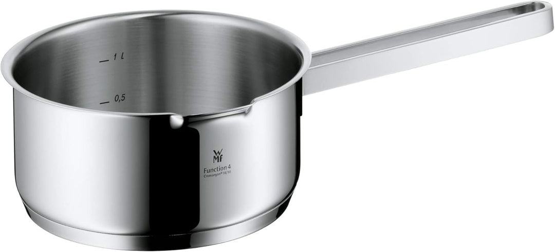 WMF Function 4 Topfset Induktion 4-teilig, Cromargan Edelstahl poliert, Glasdeckel mit 4 Abgiessfunk