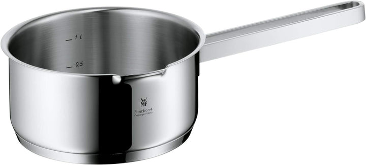 WMF Function 4 Topfset Induktion 5-teilig, Glasdeckel mit 4 Abgiessfunktionen, Cromargan Edelstahl p
