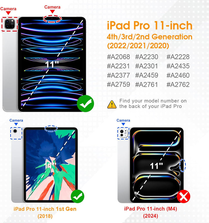 FINTIE Drehbare Schutzhülle kompatibel mit iPad Pro 11 Zoll (2022/2021/2020/2018, 4. / 3. / 2. / 1.