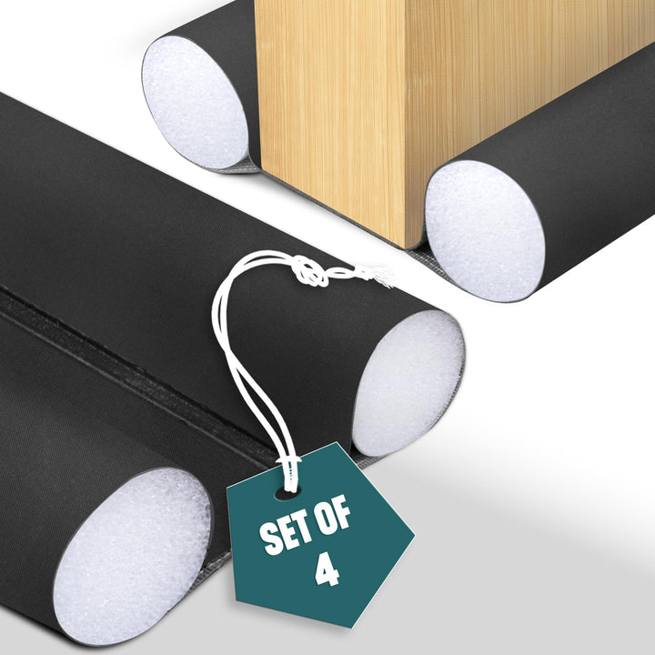 VOUNOT® 4er Set Zugluftstopper für Türen, Türdichtung unten mit Doppeldichtung, zuschneidbare Türbod