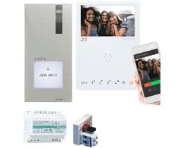 Comelit Video-Gegensprechanlage Quad 2 Drähte und Monitor innen, Mini Freisprecheinrichtung, WLAN, F