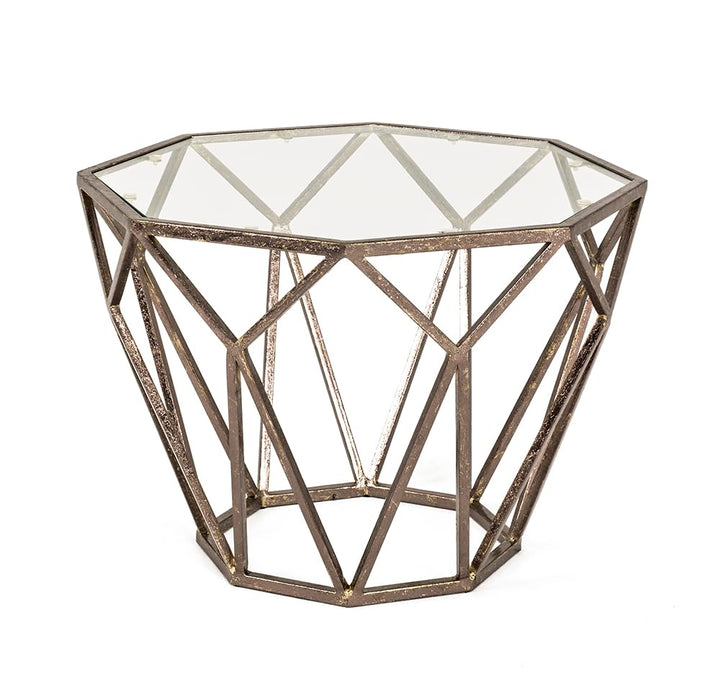 HAKU Möbel Beistelltisch, Metall, bronze, B 55 x T 55 x H 38 cm 55 x 55 x 38 Bronze, 55 x 55 x 38 Br