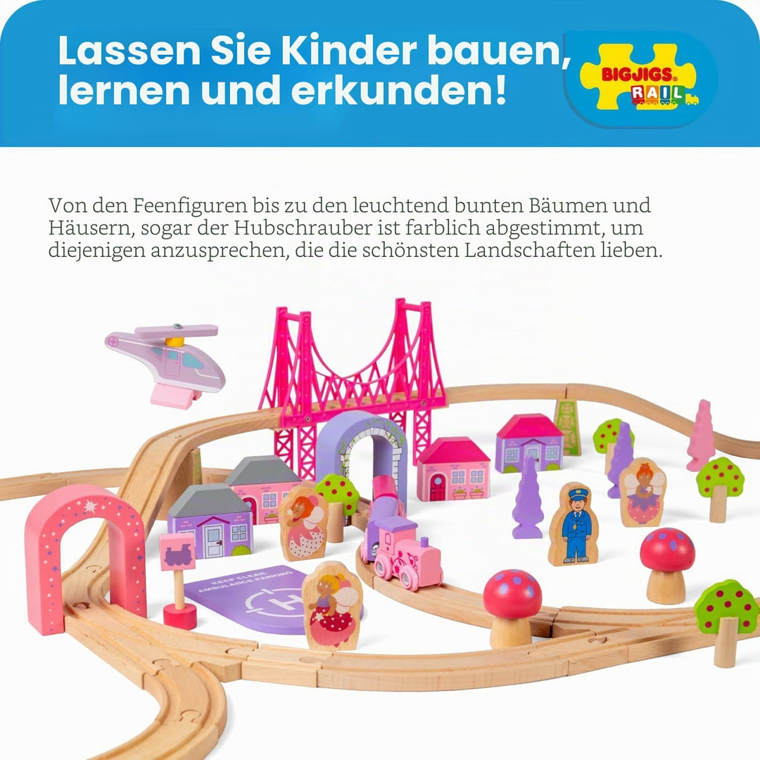 Bigjigs Rail Holzeisenbahn Set Märchenstadt 3+ Jahre