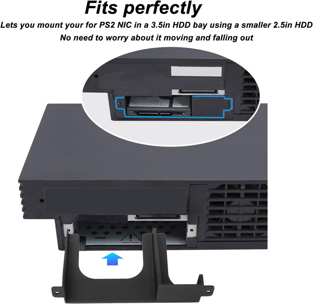 Vikye 2 Stück 2,5 Zoll Festplattenhalterung HDD SSD 3D-gedruckte Halterung für SCPH 30000 SCPH 50000