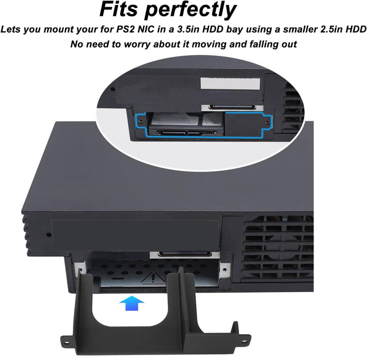 Vikye 2 Stück 2,5 Zoll Festplattenhalterung HDD SSD 3D-gedruckte Halterung für SCPH 30000 SCPH 50000