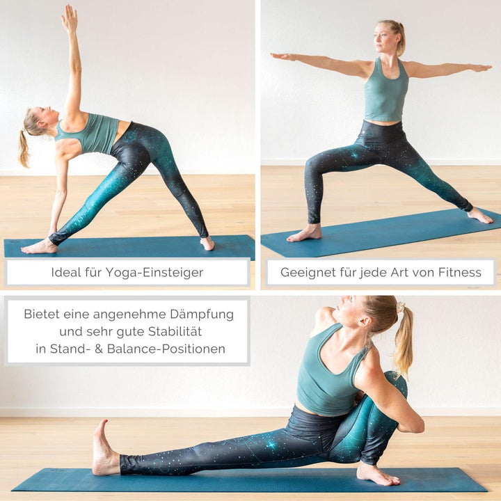 Bodhi Yogamatte Asana | Universelle Übungsmatte | Schadstofffrei &amp; Waschbar | Matte aus PVC | Fitnes