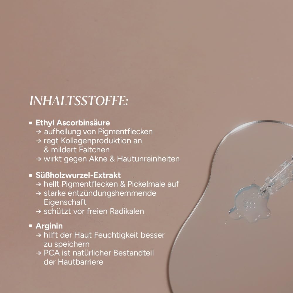 JUNGLÜCK Vitamin C Serum intensiv | Schenkt dir einen strahlenden und gleichmässigen Teint Braun, Br
