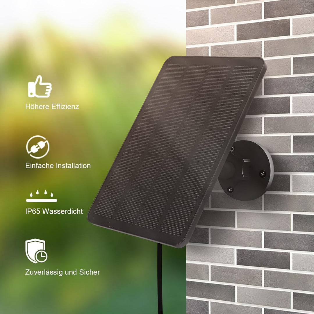 4W Solarpanel für Blink Outdoor Kamera (4th Gen), Solar Ladegerät mit Gummistecker, IP65 Wasserdicht