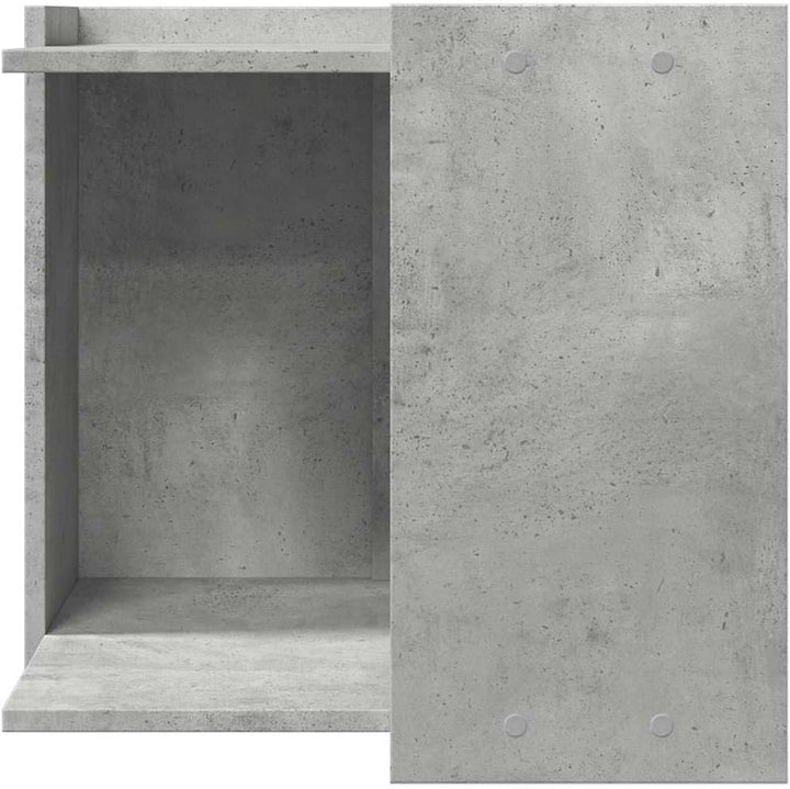 Katzenklo Betongrau 53x53x51 cm Holzwerkstoff mit verstecktem Design, Stabiler Holzwerkstoff, platzs