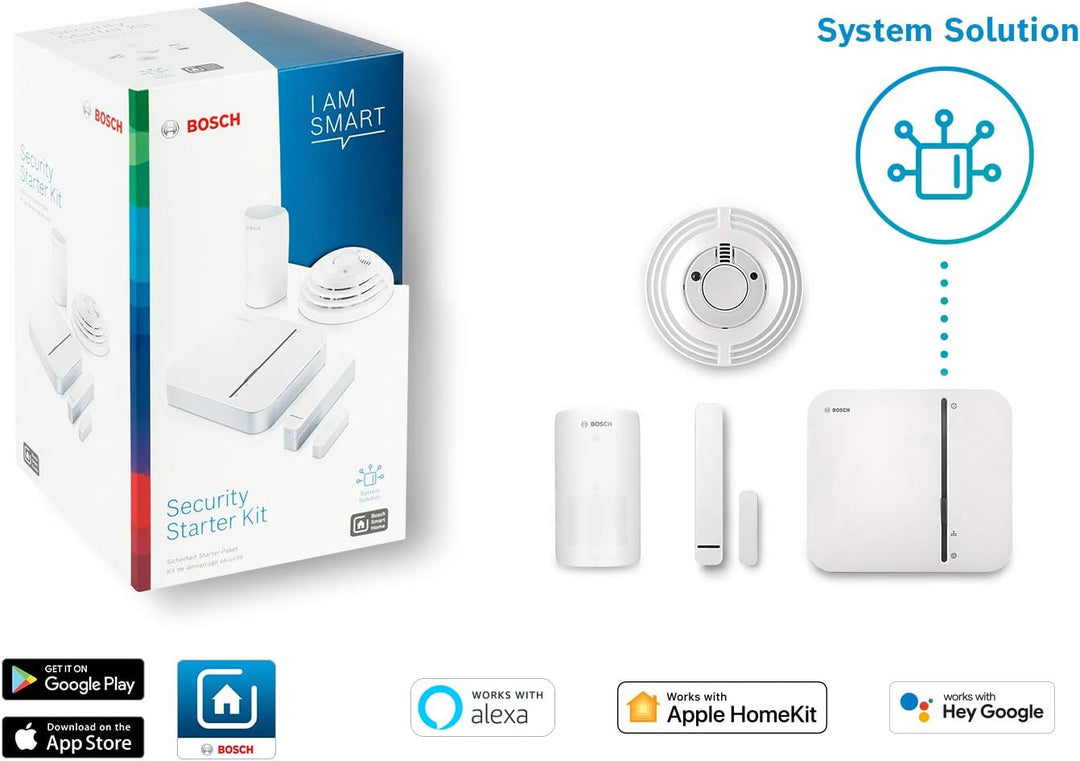 Bosch Smart Home Sicherheits-Basis-Set mit App kompatibel mit Apple HomeKit