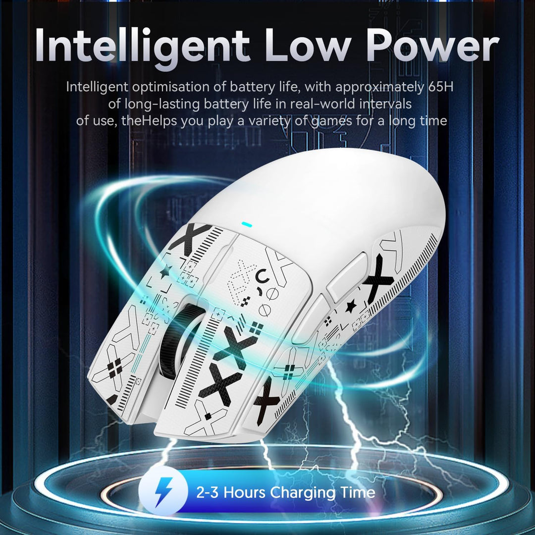 ATTACK SHARK X11 Gaming mit Magnetic Charging Dock, PixArt PAW3311 Sensor, BT/2.4G Wireless/Wired Mo