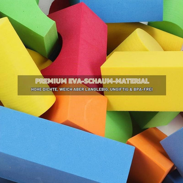 Pairez Toys Bausteine Schaumstoff, 138 Stück weiches Stapelbauklötze-Spielzeugset, frühes Lern-Konst