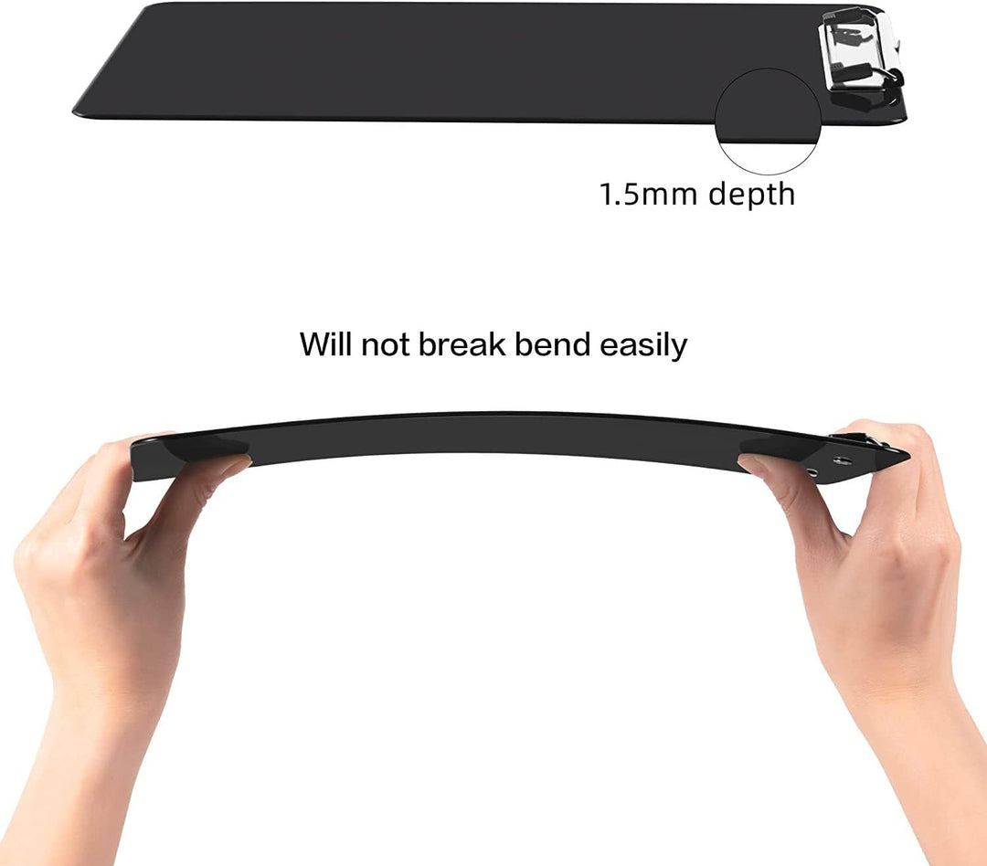 A4 Klemmbrett, 6er Klemmbrett A4 mit gummierter Metallklemme Zwischenablage Schreibblock für Student