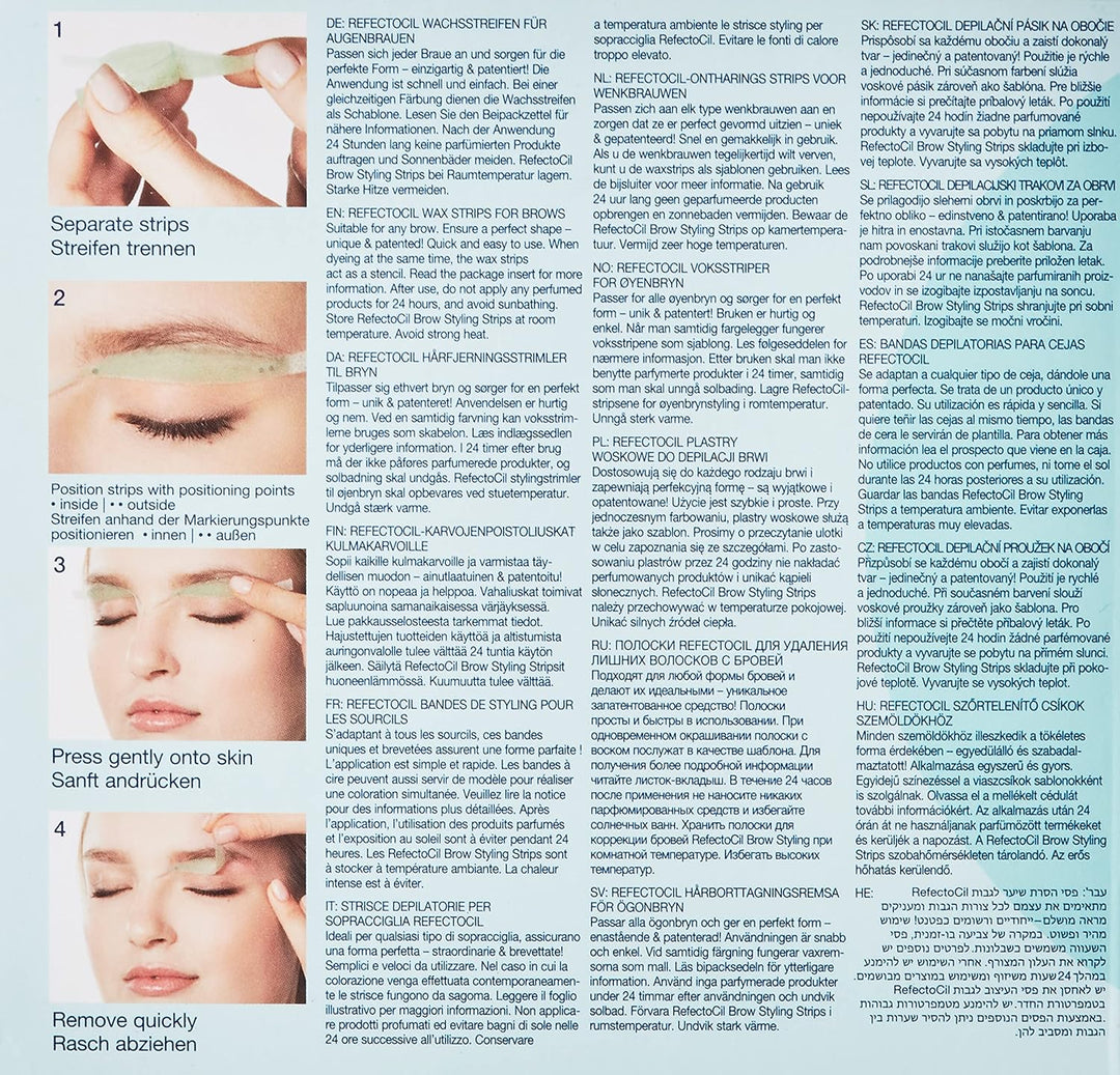 RefectoCil Brow Styling Strips - Pro Box 60 Stück