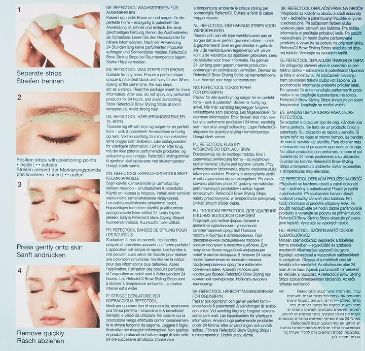 RefectoCil Brow Styling Strips - Pro Box 60 Stück