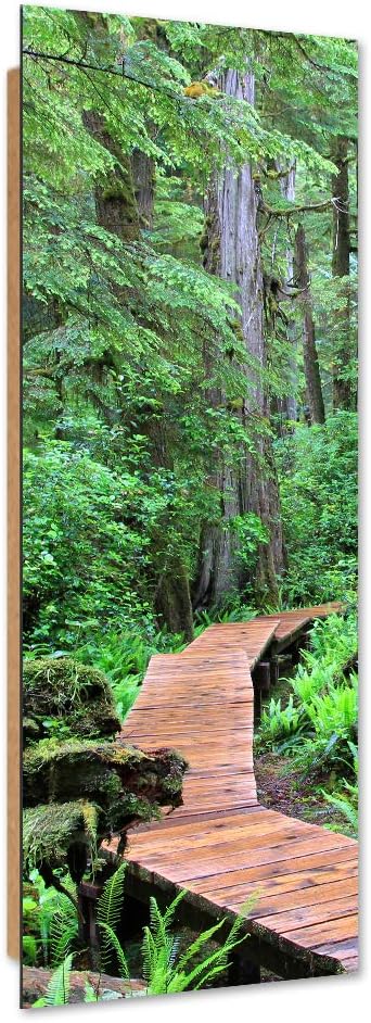 Feeby Wanddeko für Schlafzimmer Bild Kunstdruck modern Landschaft Grün 30x90 cm M14629 30x90 cm, M14