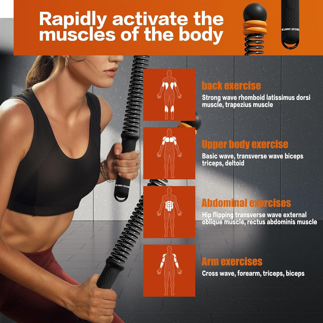 Battle Ropes, Gewichtete Trainingsseile, der neuen Generation Verstellbares Ropeless Fitnessseile, V