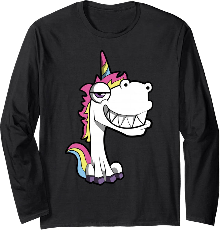 Grinsendes Einhorn Langarmshirt