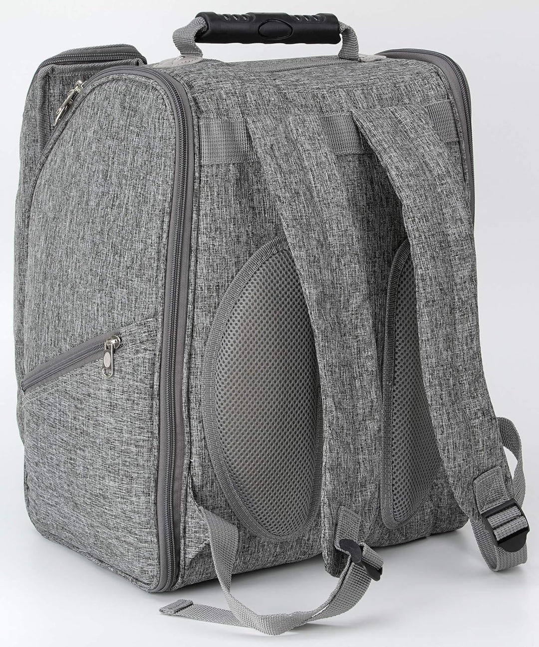 Brubaker Picknickrucksack für 2 Personen Grau 28 × 40 × 22 cm - mit Kühlfach, Iso-Flaschenhalter und
