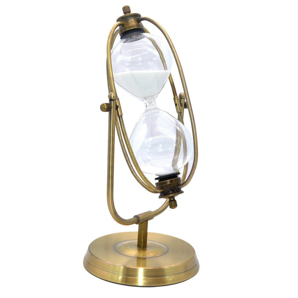 Sanduhr als Dekoration, in der Küche beim Kochen oder als Kontrolluhr beim Lernen, Metallbronze 30 M
