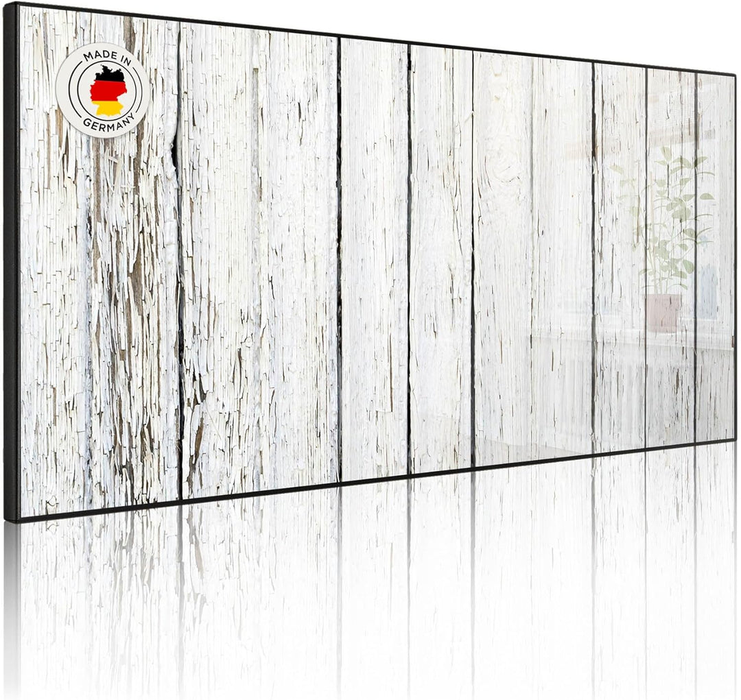 banjado Magnettafel schwarz 78 x 37cm / Magnetwand Metall/Magnetpinnwand als Memoboard/Pinnwand Magn