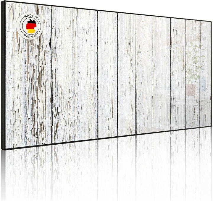 banjado Magnettafel schwarz 78 x 37cm / Magnetwand Metall/Magnetpinnwand als Memoboard/Pinnwand Magn