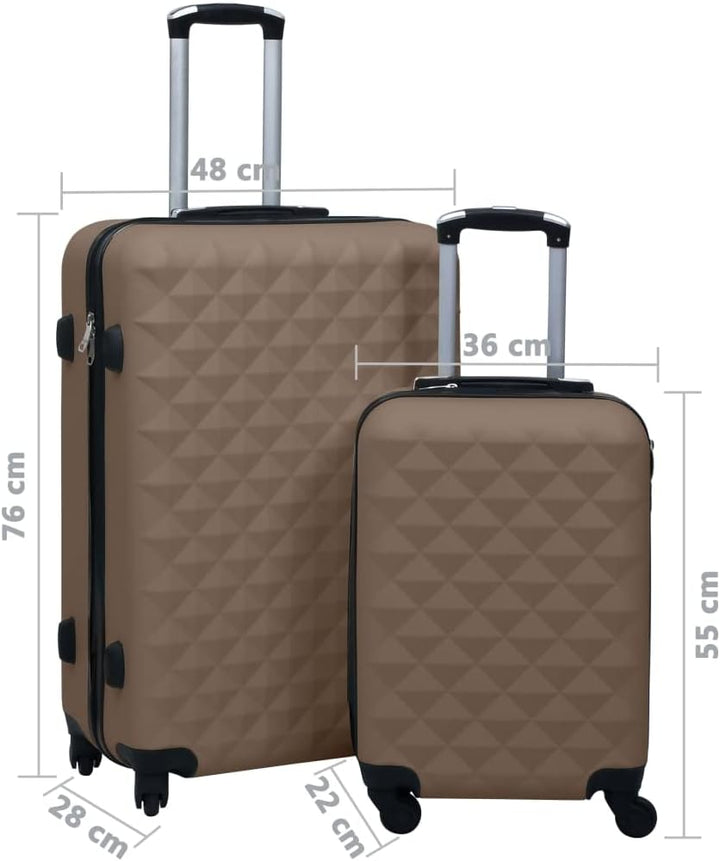 vidaXL Hartschale Trolley Set 2-tlg. 4 360-Grad-Rollen Hartschalenkoffer Reisekoffer Koffer Kofferse