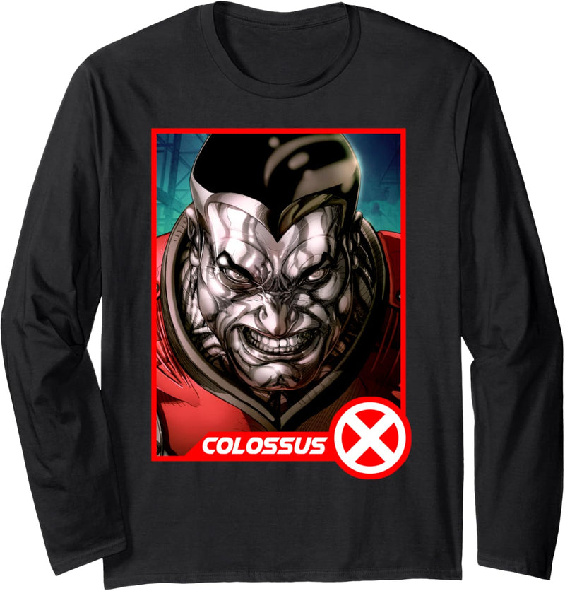 Marvel X-Men Colossus Headshot Profile Trading Card Langarmshirt