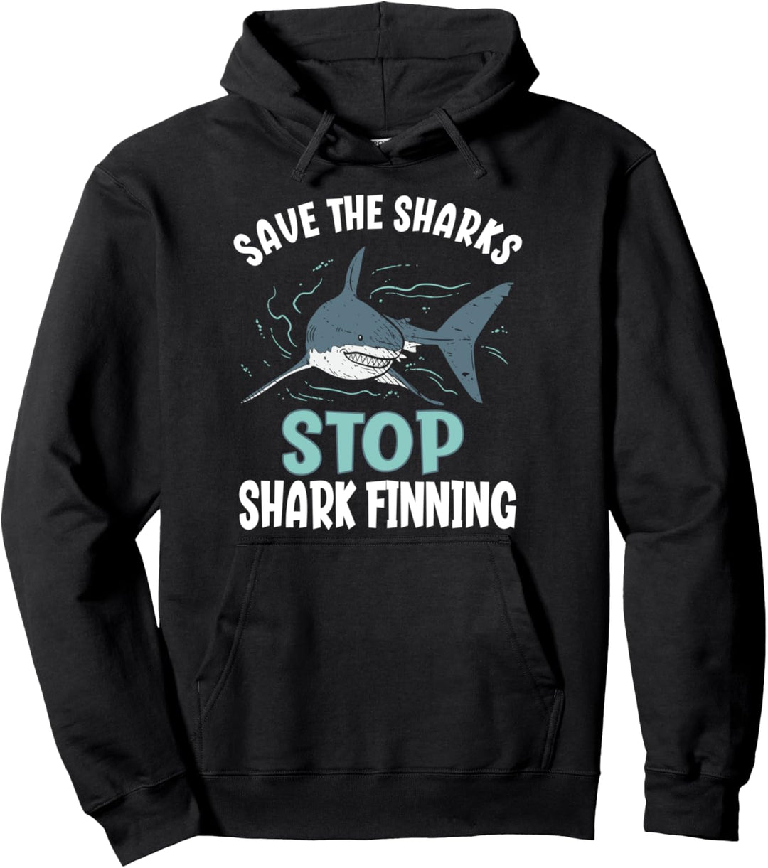Rettet die Haie und stoppt das Finnen von Haien Pullover Hoodie