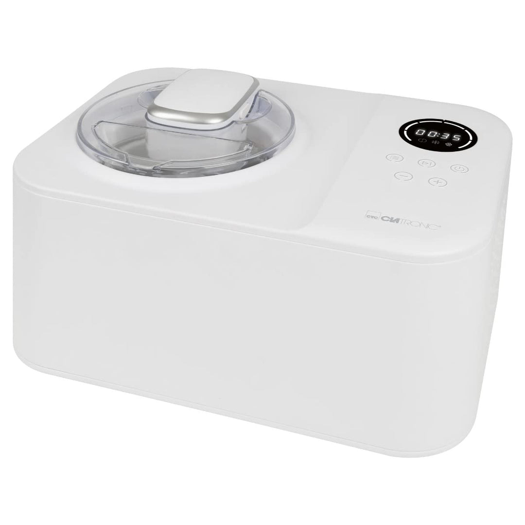 Clatronic Profi-Eismaschine mit Kompressor inkl. Timer, Ice Cream Maker für Eis, Sorbet und Frozen Y