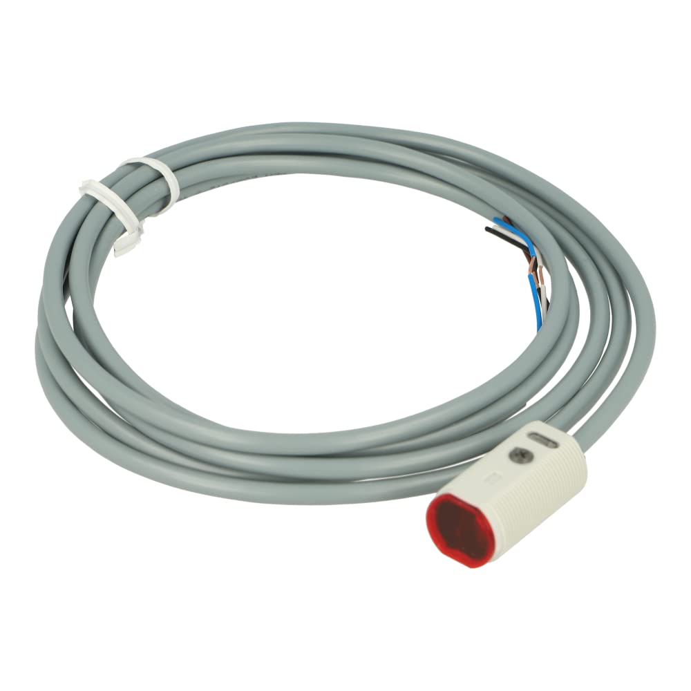 PA18CAD04PAWS | CARLO GAVAZZI PHOTOELECTRIC SENSOR, DIFFUSE, M18, 400MM RANGE, PNP LO DO, 2M CABLE