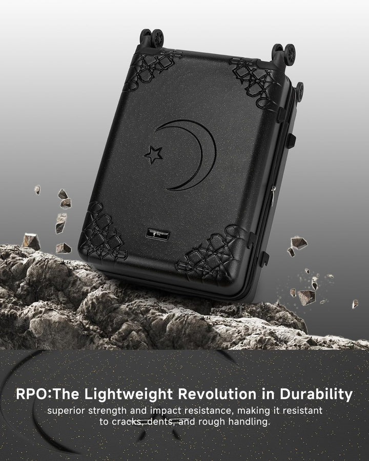 Sea choice Hartschalenkoffer Erweiterbar Reisekoffer mit Getränkehalter Leicht Koffer Set Trolley Ha