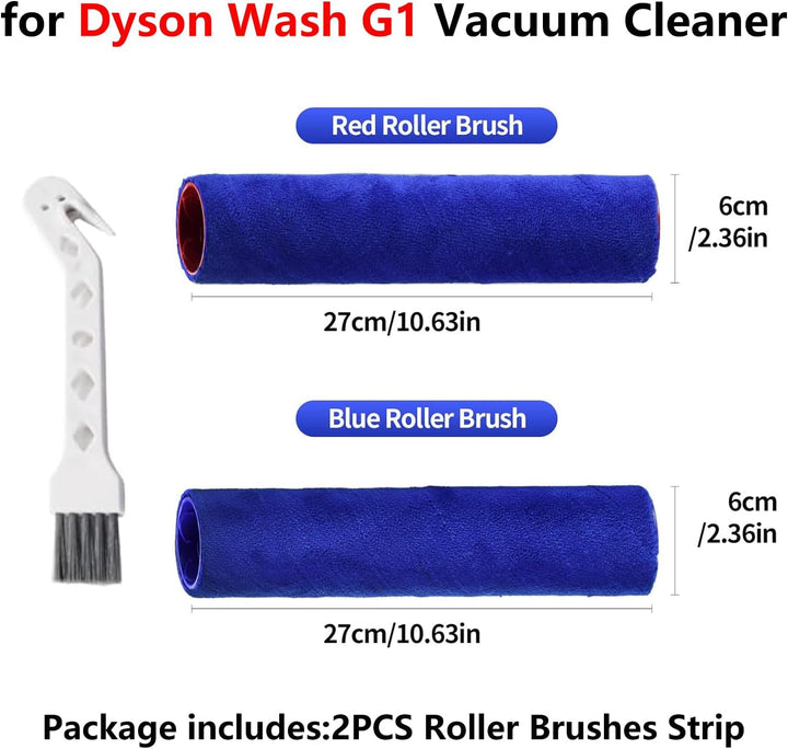Ersatzrollen Bürsten für Dyson Wash G1, 2 Stück Ersatzrollen Bürstenstreifen Walzen für Dyson Wash G