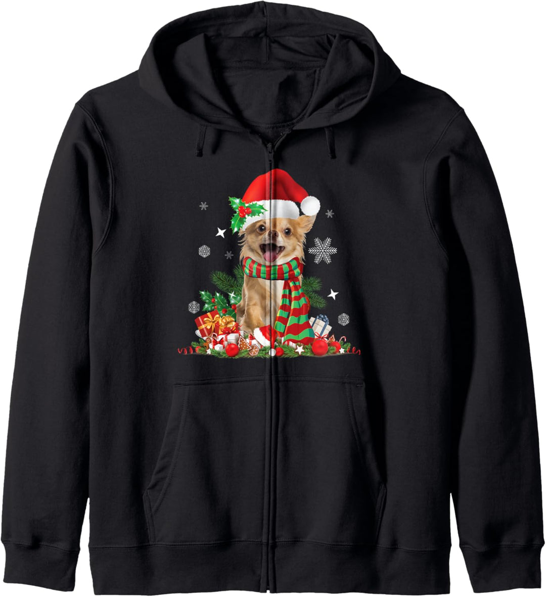Chihuahua Weihnachtsmann Hut im Chihuahua-Weihnachtsstil Kapuzenjacke