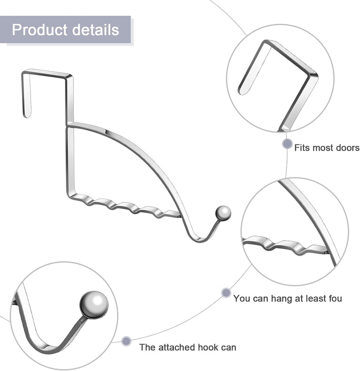 4 Stücke Über Tür Haken Kleiderbügel Multi Hängend Lager Organizer Kammerdiener Hooks für Mäntel Kle